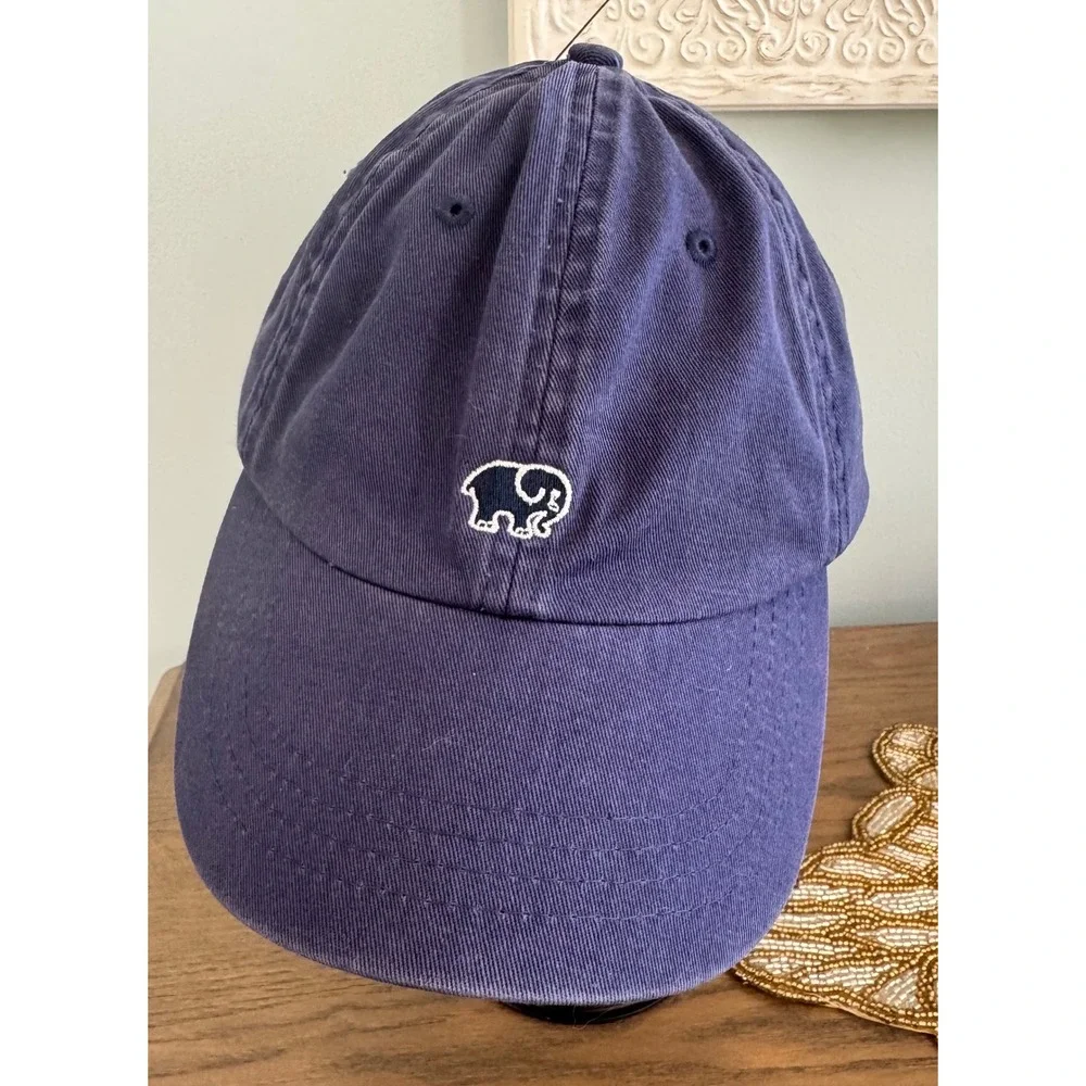 Elephant Logo Navy Blue Baseball Cap Casual Everyday Adjustable Hat